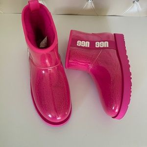 Womens UGG Classic Clear Mini II Boot - Hot pink